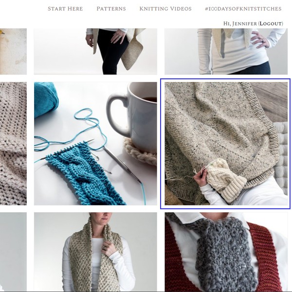 Choose the free pattern you'd like to knit.