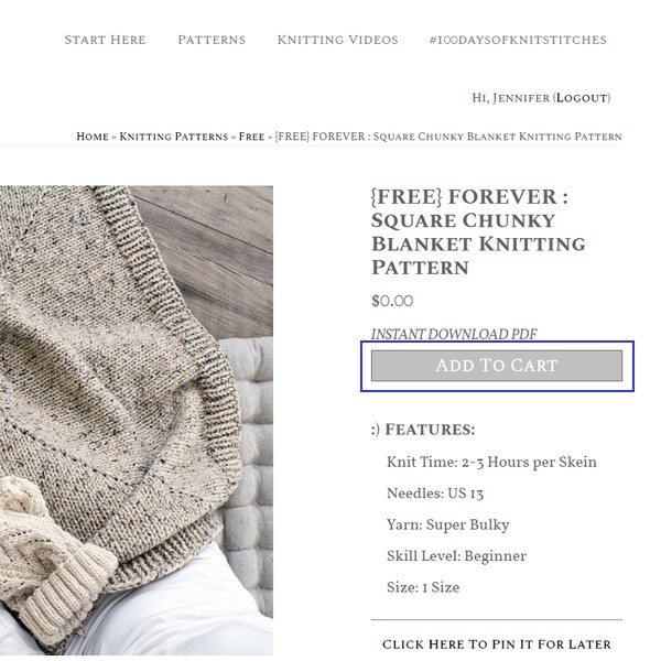 Click "Add To Cart"