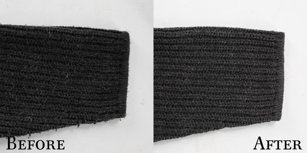 Shaver Before & After Store Bought Sweater