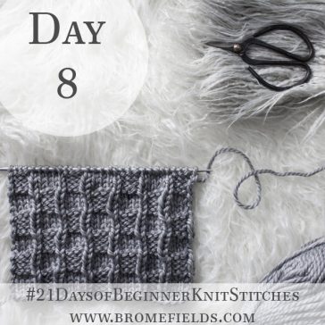 Ladder Knit Stitch : Day 8 of the 21 Days of Beginner Knit Stitches : Brome Fields
