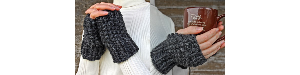 Free Determination Fingerless Gloves Knitting Pattern