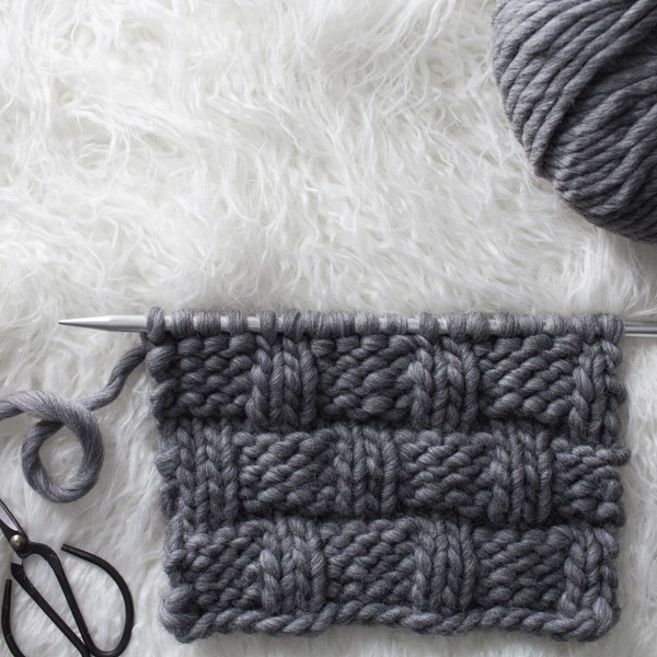 Large Basket Weave Knit Stitch : Day 10 of the 21 Days of Beginner Knit Stitches : Brome Fields : #21daysofbeginnerknitstitches