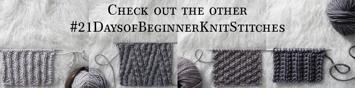 21 Days of Beginner Knit Stitches : Brome Fields