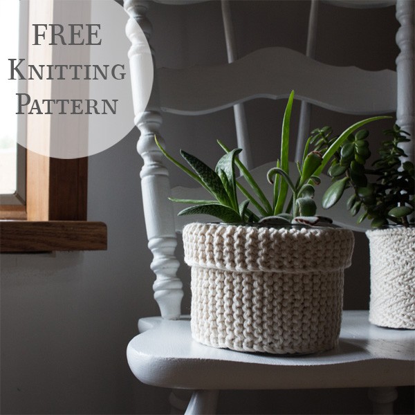 Garter Stitch Plant Cozy Knitting Pattern