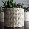Jute Knit Stitch Plant Cozy Knitting Pattern