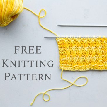 knit dishcloth on a table