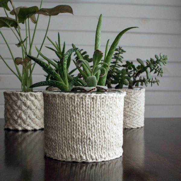 Stockinette Stitch Plant Cozy Knitting Pattern