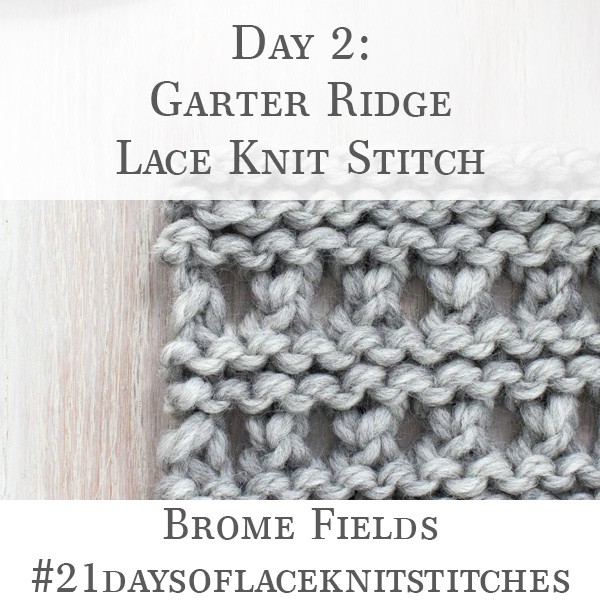 Swatch of Garter Ridge Lace Knit Stitch