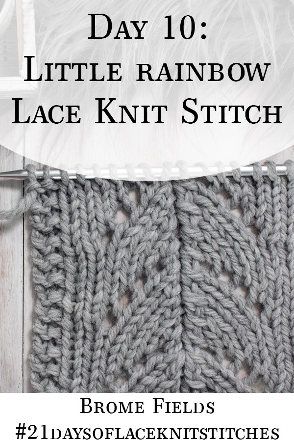 Up-close Photo of Little Rainbow Lace Knit Stitch