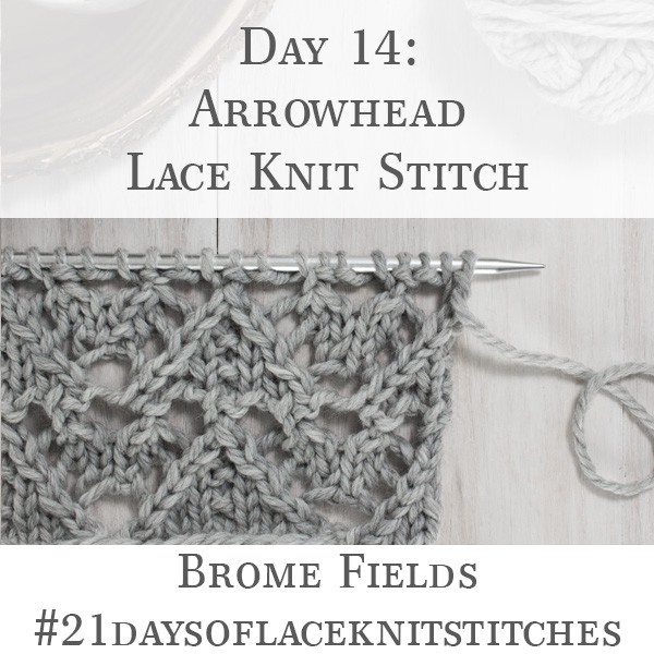 Arrowhead Lace Knitting Stitch Pattern