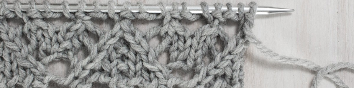 Swatch of the Arrowhead Lace Knit Stitch