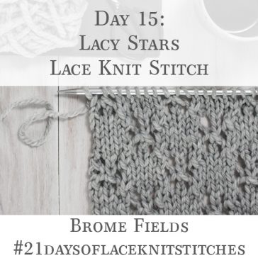 Swatch of the Lacy Stars Lace Knit Stitch