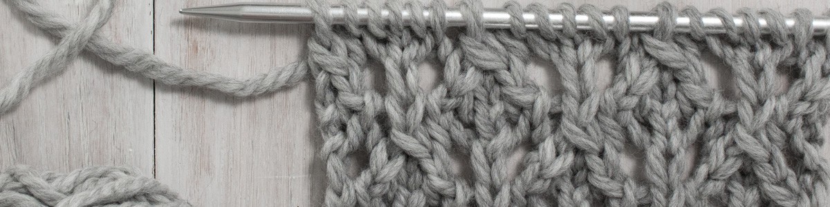 Swatch of the Baby Feather Diamond Lace Knit Stitch