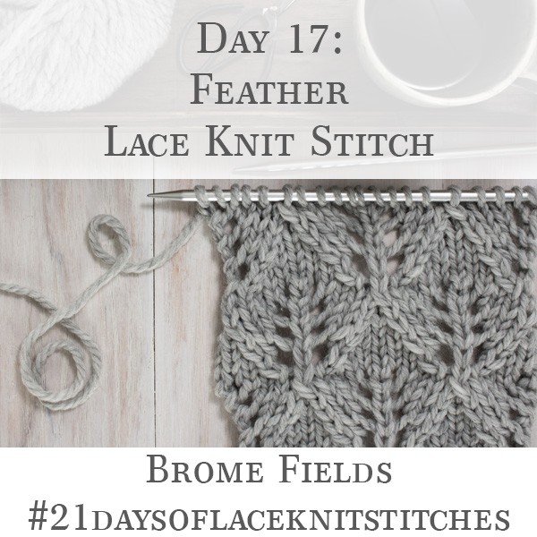 Feather Diamond Lace Knitting Stitch Pattern