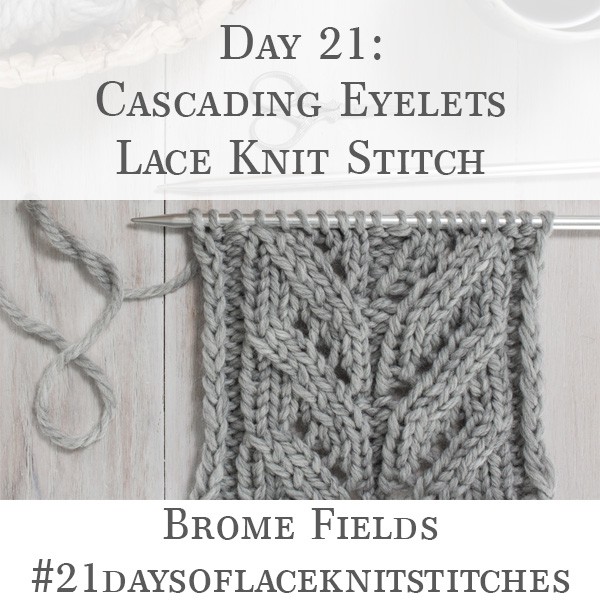 Cascading Leaves Lace Knitting Stitch Pattern