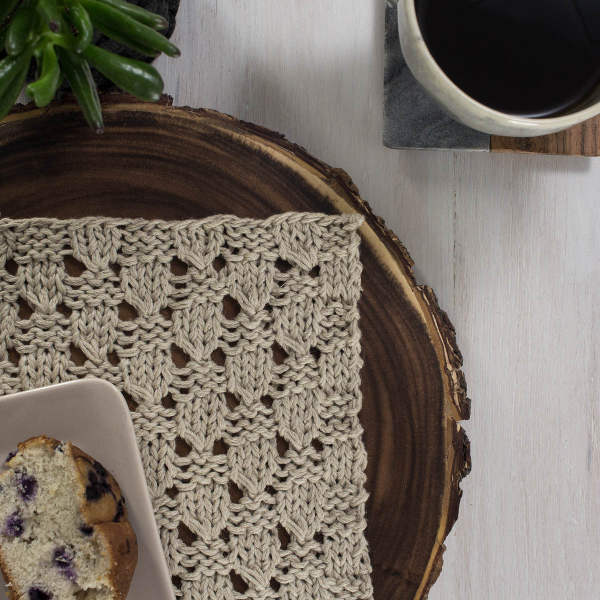 SUCCESS : Checkered Lace Placemat Knitting Pattern - Brome ...