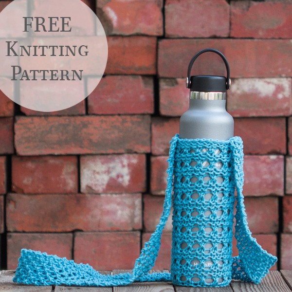 Free Pattern] This Knitted Water Bottle Holder Is Perfectly