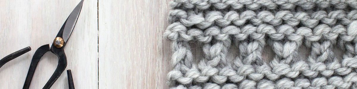 Swatch of Garter Ridge Lace Knit Stitch