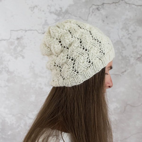 herringbone knit hat