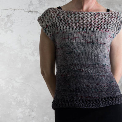 Knit Fall Sweater on a Model
