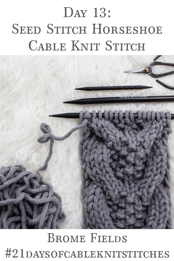 swatch of cable knit stitch
