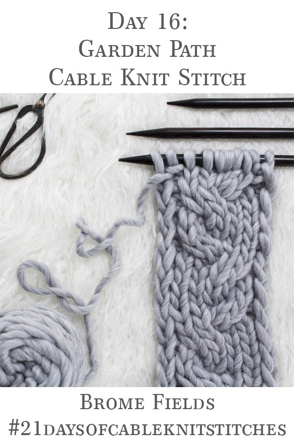 swatch of cable knit stitch