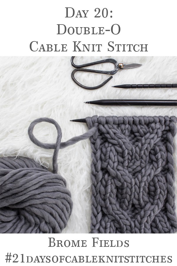 swatch of cable knit stitch