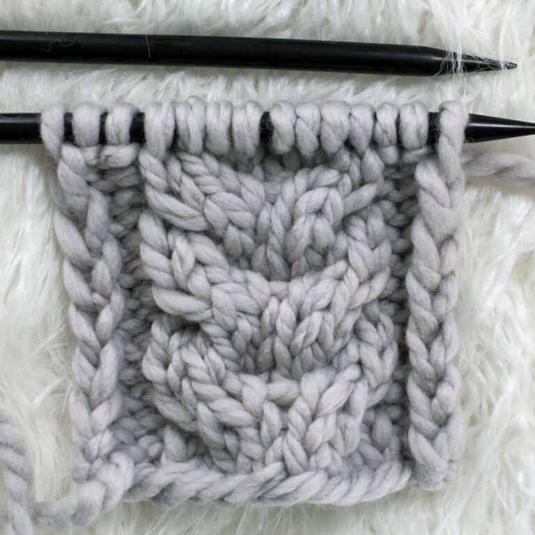 Side-by-Side Cable Knitting Stitch Pattern