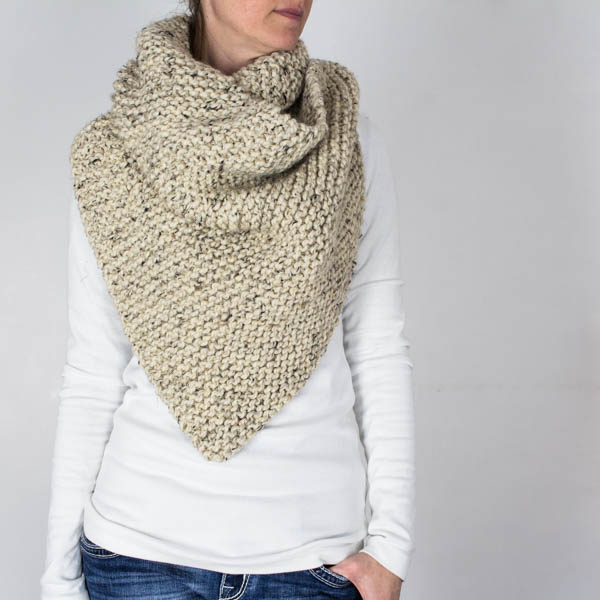 knit triangle shawl