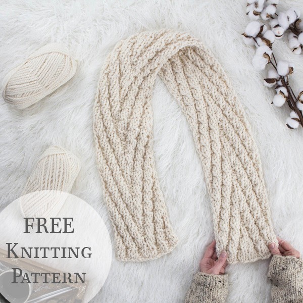 {FREE} Scarf Knitting Pattern Caring Brome Fields