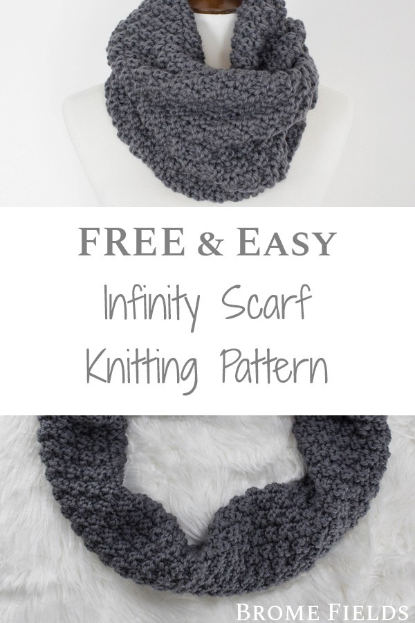 Infinity Scarf Cowl Knitting Pattern : Rainy Day : Brome Fields