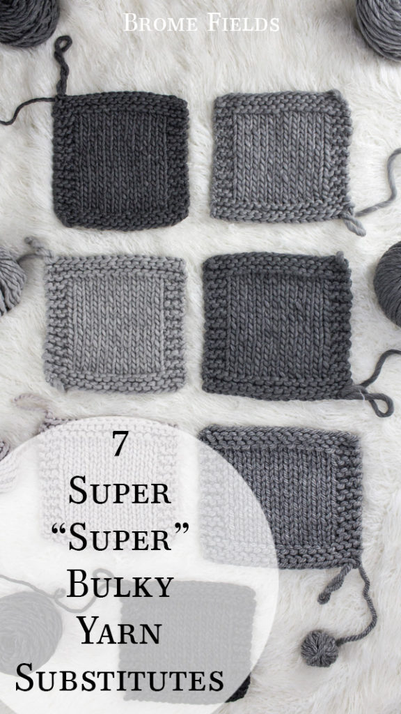 super bulky yarn gauge swatches