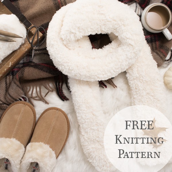Faux Fur Scarf Knitting Pattern : Layered in Love