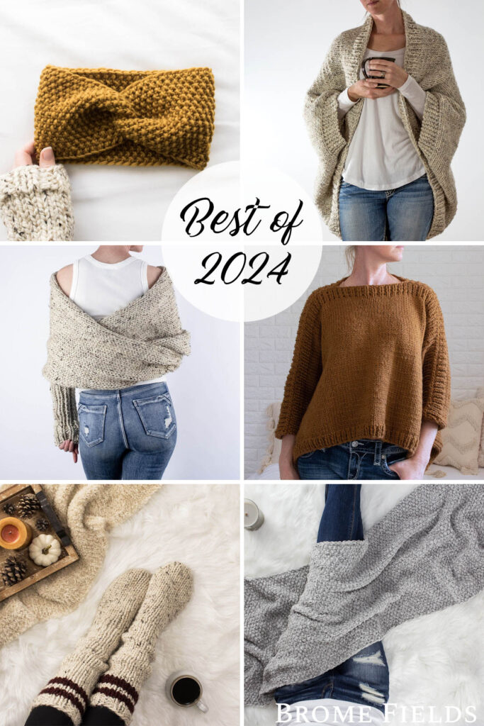 Multiple pics of the Most Popular & Best Knitting Patterns of 2024