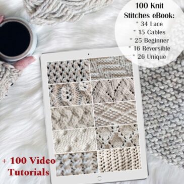 100 Days of Knit Stitches eBook Bundle + 100 Video Tutorials