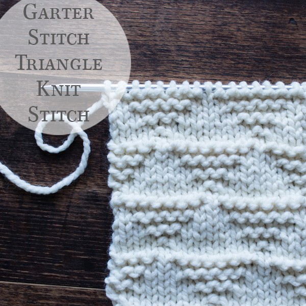 Garter Stitch Triangle Knit Stitch