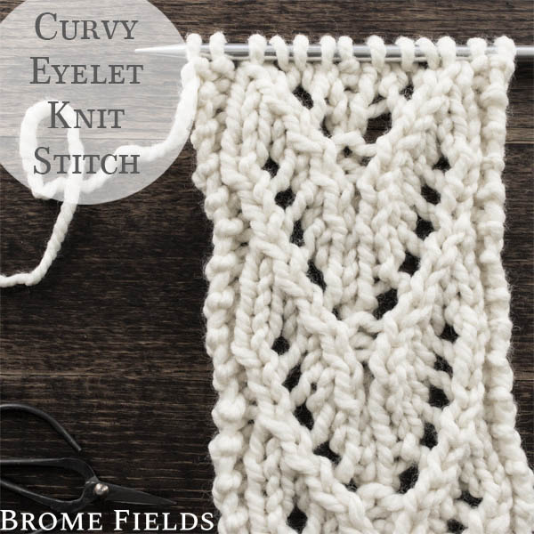 Curvy Eyelet Lace Knit Stitch