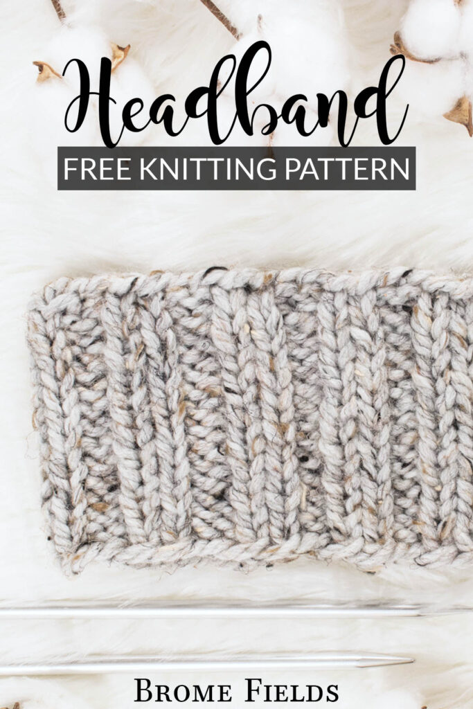 chunky knit headband on a fur rug