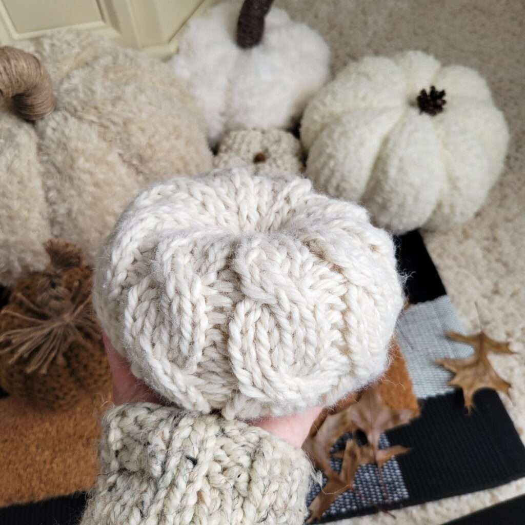 Cable Knit Pumpkin Pattern Brome Fields