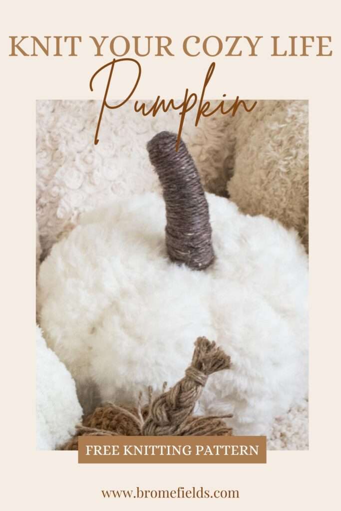 hand knit faux fur pumpkin