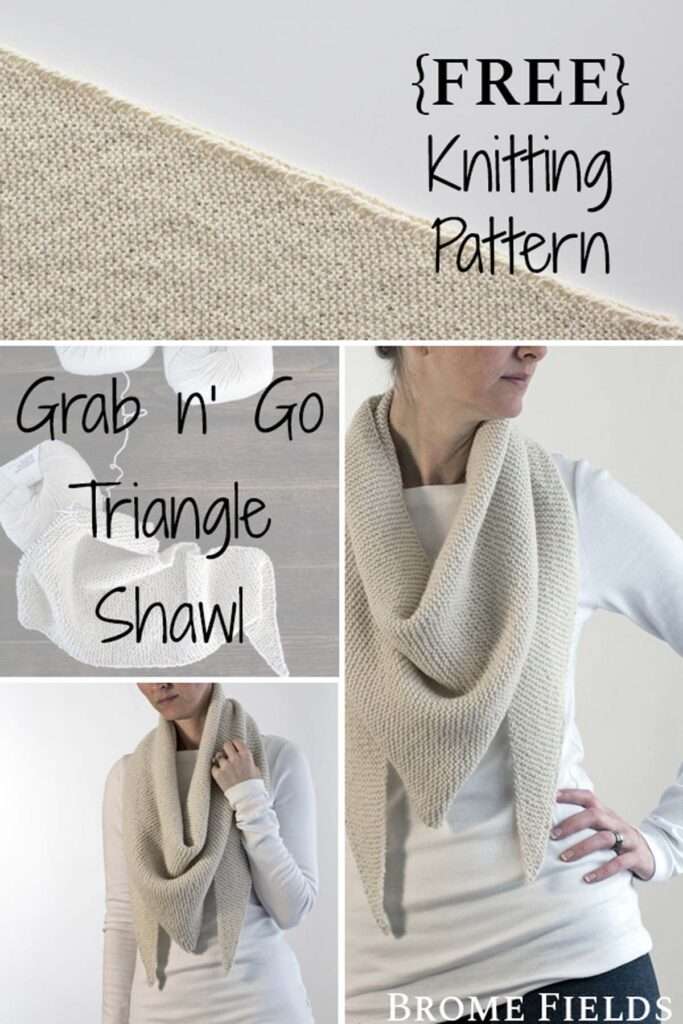 multiple pics of a knitted shawl