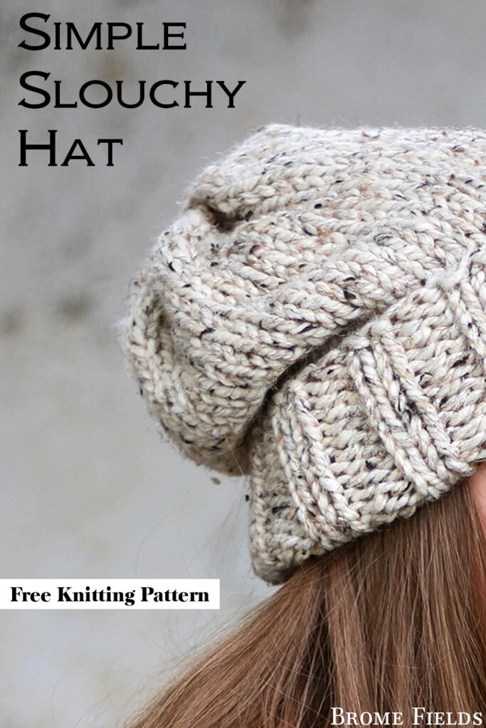 Slouchy Knit Hat on a model