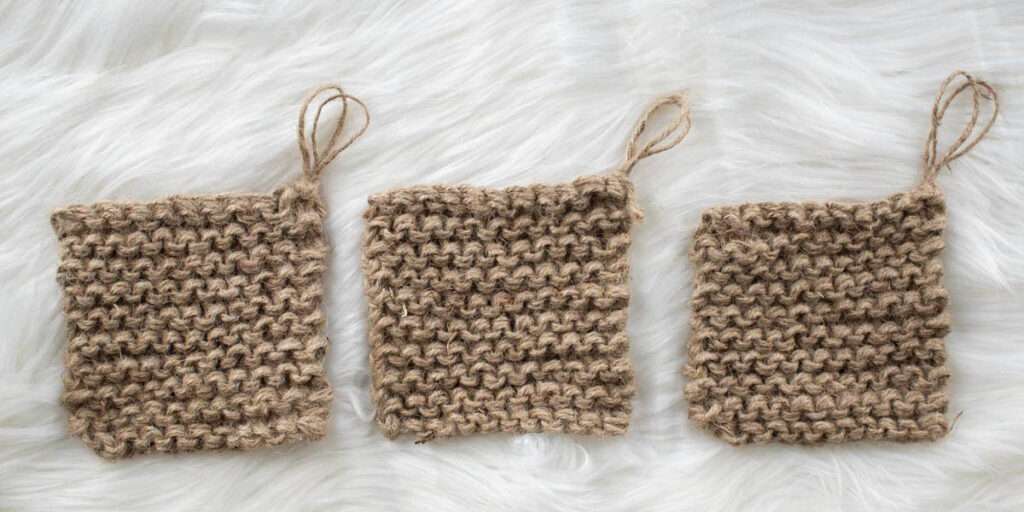 3 jute knitted dish scrubbers