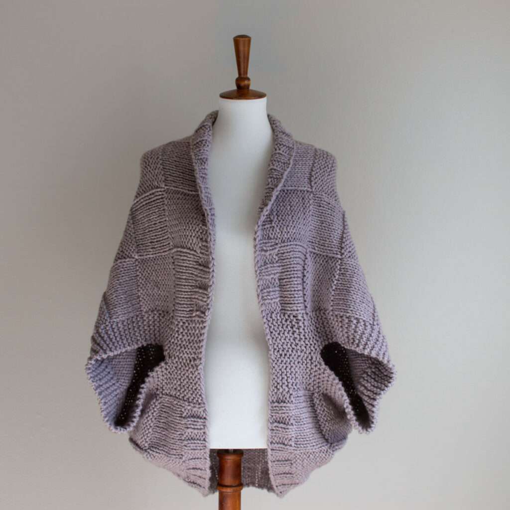 Cocoon Blanket Sweater Knitting Pattern : Meditation : Brome Fields
