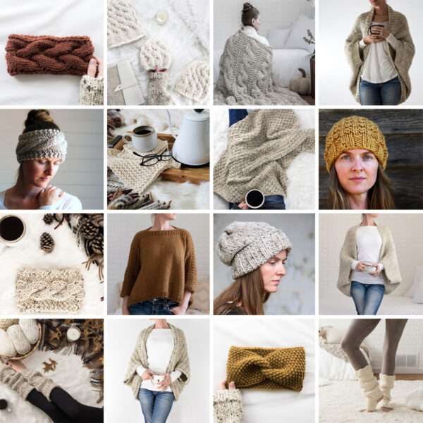 multiple pics of hand knit items