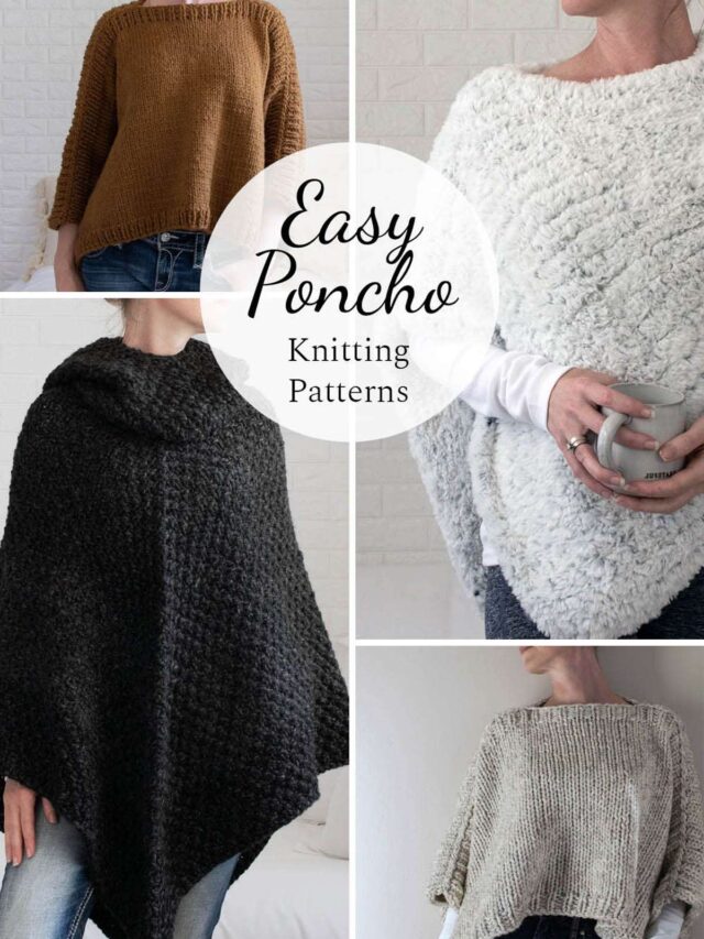 Knitting Poncho Pattern : Brome Fields