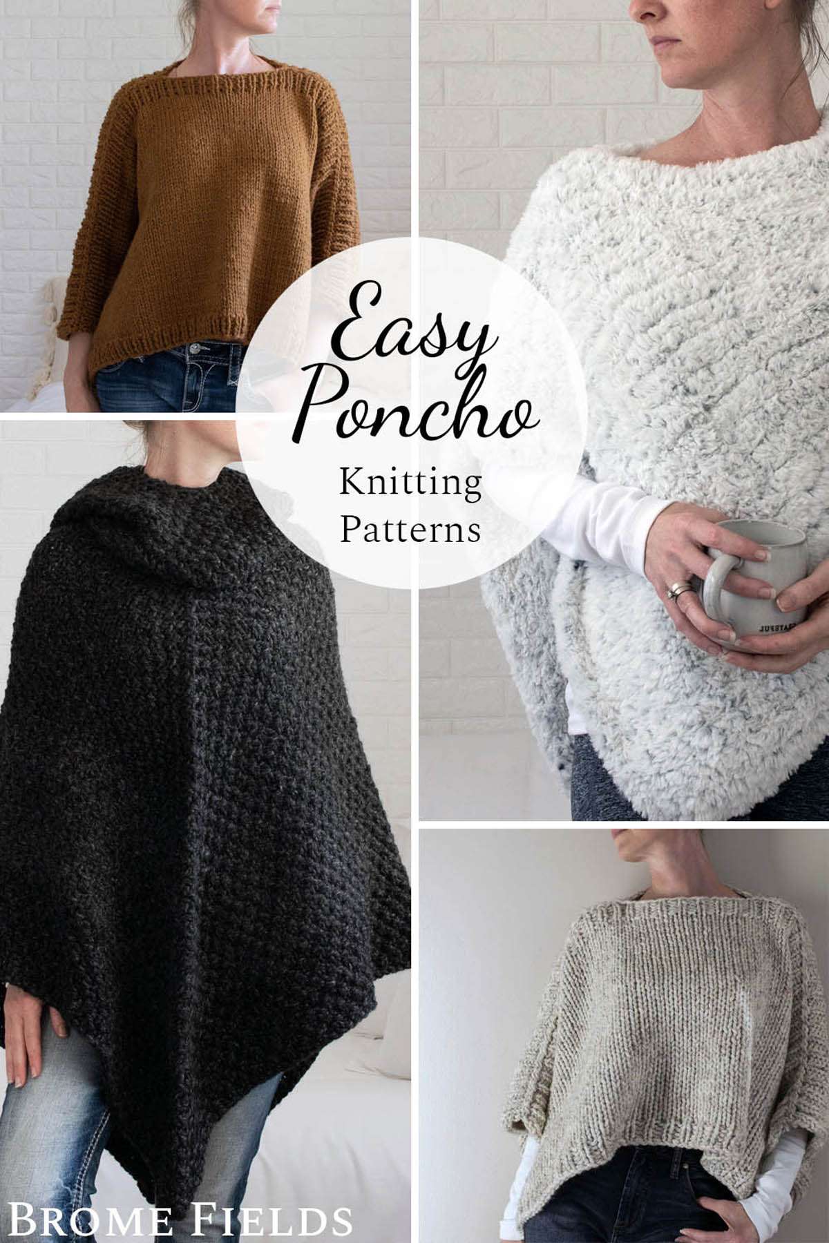 Poncho Knitting Patterns : Yourself Cozy