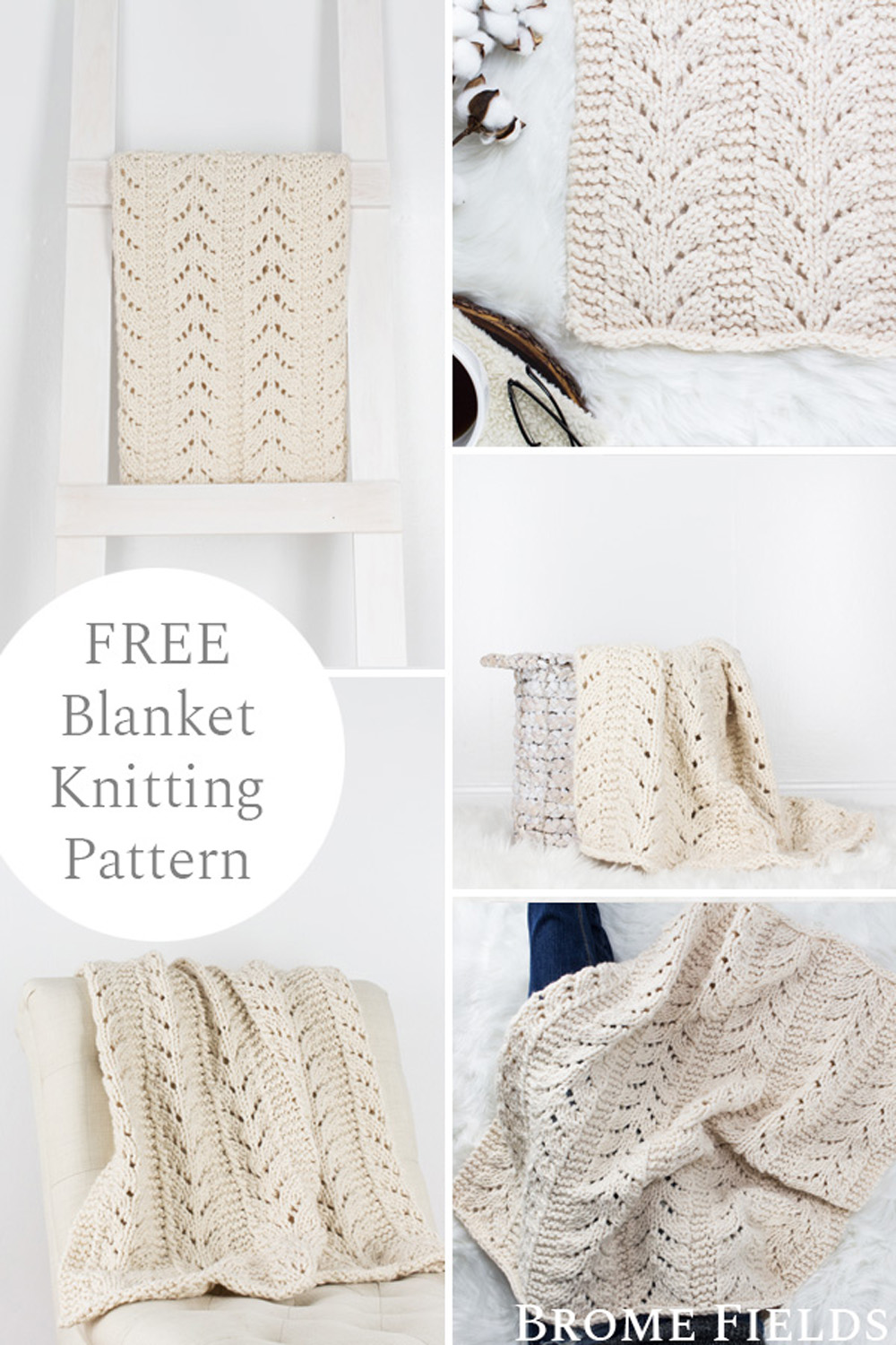 Chunky Lace Knit Blanket Pattern Free Knitting Pattern