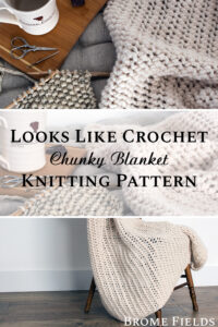Looks Like Crochet Knitted Blanket Pattern : Free Knitting Pattern