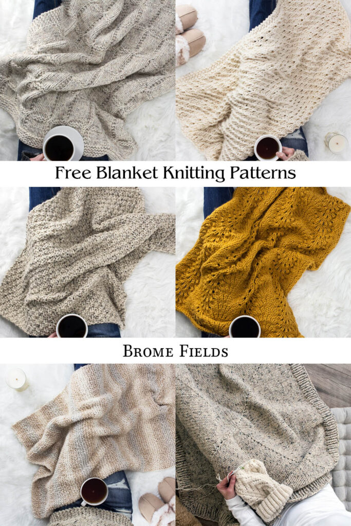 multiple pics of knitted blankets